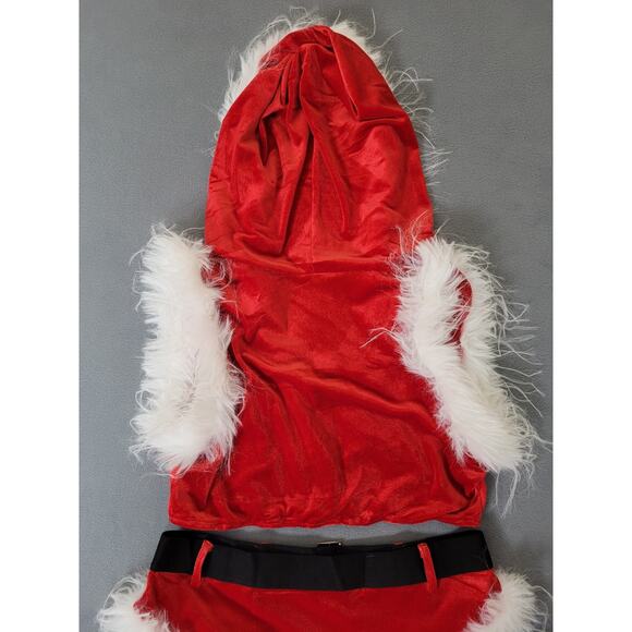 RSLOVE Women Christmas Santa Lingerie Set Velvet Claus Outfit 2Pcs XL - Picture 8 of 9